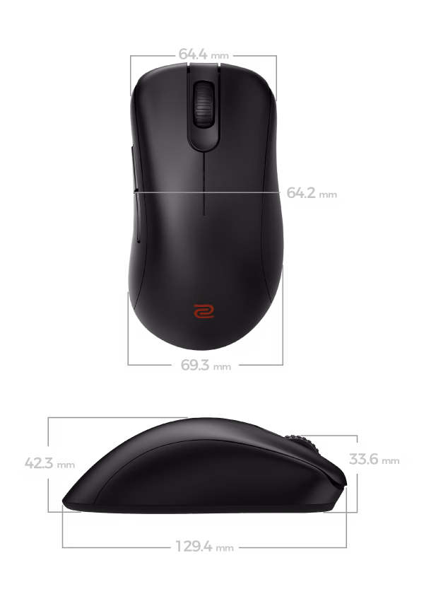 ZOWIE EC3-DW | 4K Kablosuz Mouse 2 EC3-DW Ölçüler