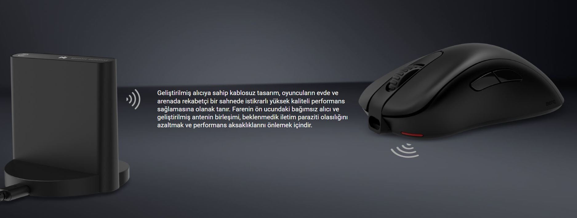 ZOWIE EC3-DW | 4K Kablosuz Mouse 9 Tutuş Detay 5