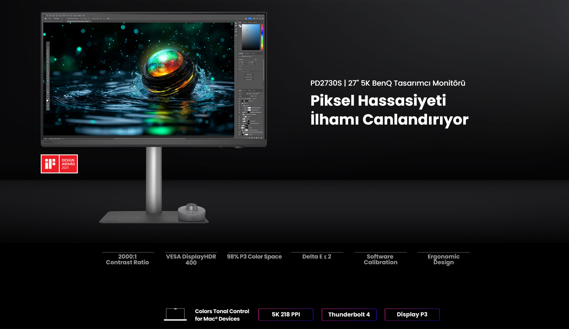 BenQ PD2730S Tasarımcı Monitörü