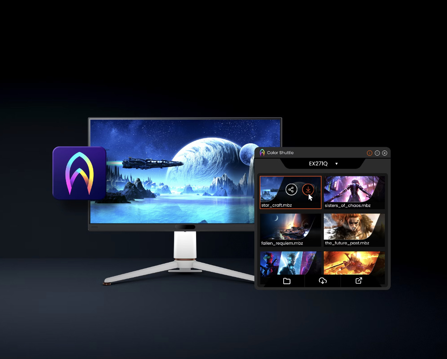 BenQ EX271Q | 27" 2K 180Hz MOBIUZ Gaming Monitör 5 Color Shuttle Özelliği