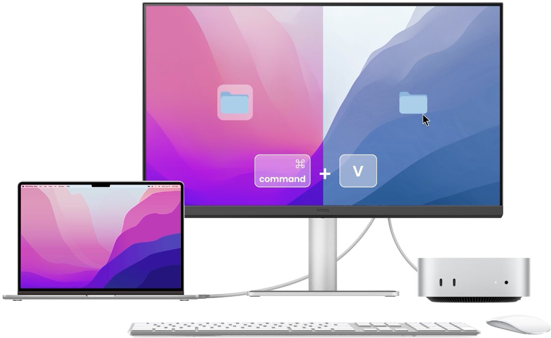 BenQ MA320UG 32” I 4K 120Hz Nano Gloss Macbook Monitörü 9 Akıllı KVM ile iki macOS cihazı arasında geçiş