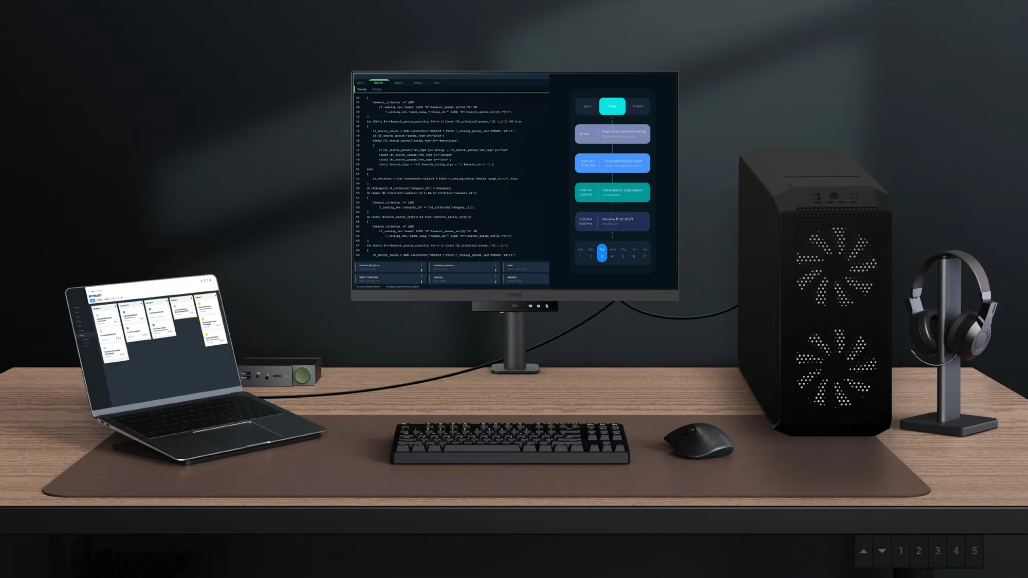 BenQ RD280UA dahili KVM anahtarı