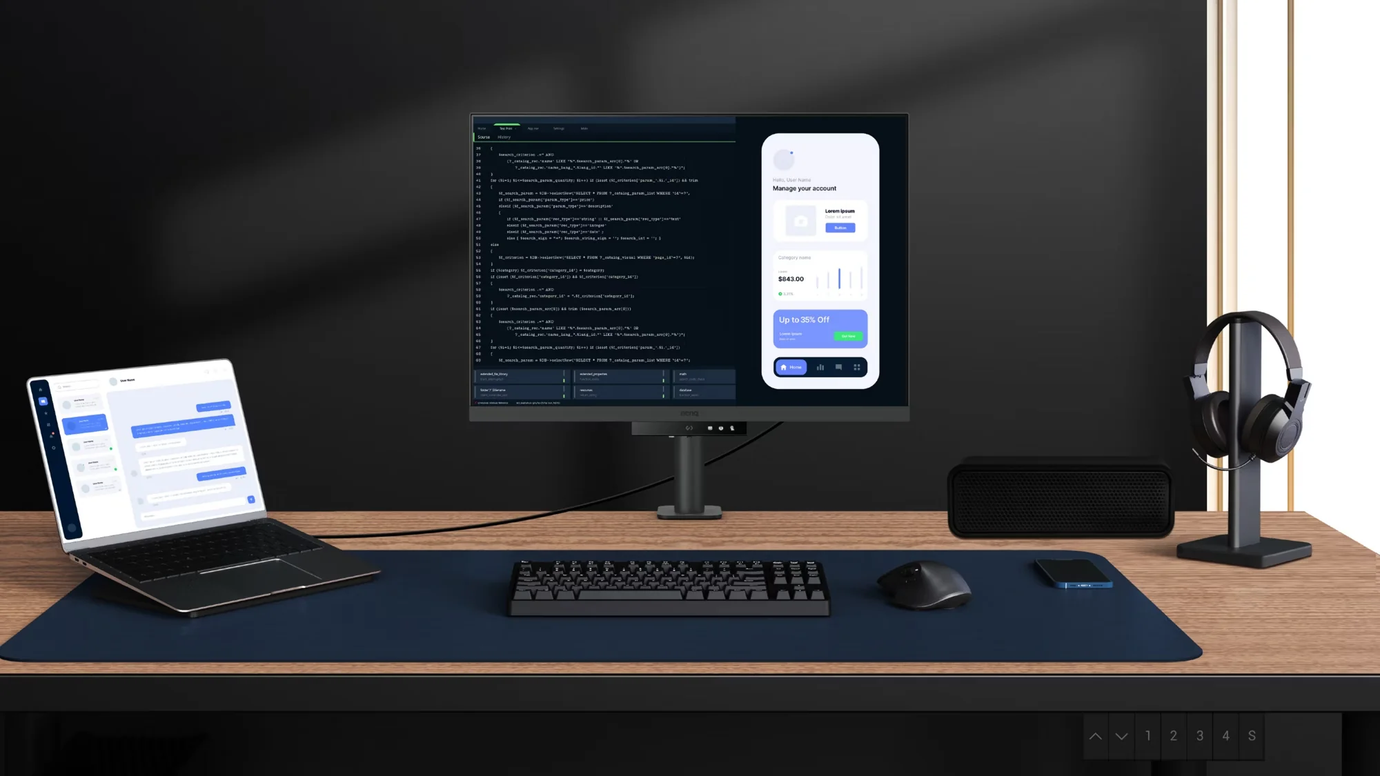 BenQ RD280UA USB-C ve bağlantı noktaları